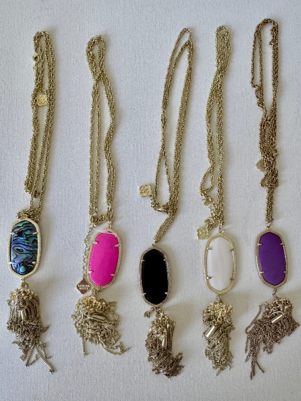 Kendra Scott New Necklaces Lot of 5 Rayne Tassel Pendants